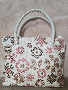 Bottega Veneta Floral-Print Intrecciato Tote Bag